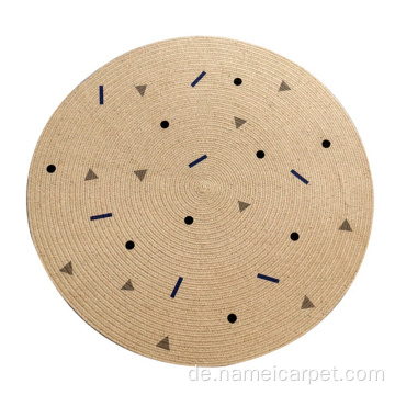 Umweltfreundliche Jute Round Baby Kinder Kinderspiel Mate spielen